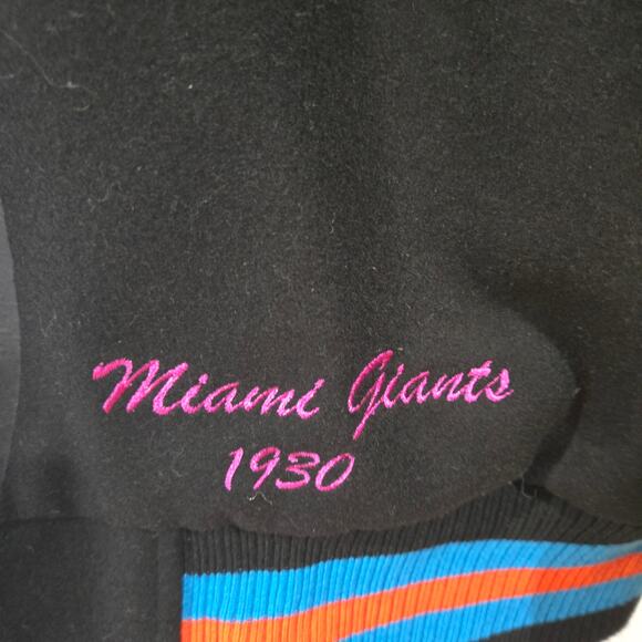 HeadGear Classics Nostalgia Co. Sz XL Maimi Giants Varsity Jacket - Picture 8 of 14